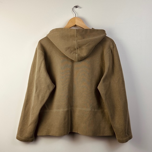 Orvis zip-up Hoodie - Khaki Grn - 100% Cotton - Size L - Picture 2 of 7